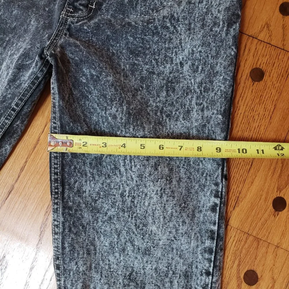 Sergio Valente Vintage 80s Acid Wash Mom Jeans Ankle Zip Tapered